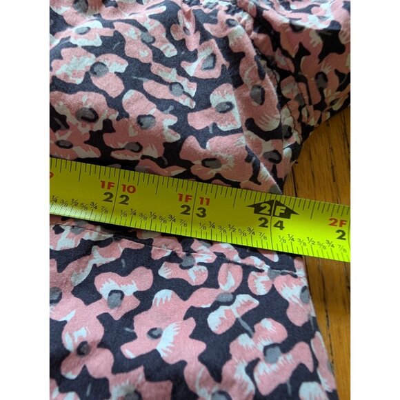 Talbots Woman 18W Pink Black Floral Button-Up Long Sleeve Shirt - Picture 7 of 7